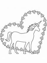 Unicorn Heart Colouring Pages Colour Coloring Coloringpage Ca Check Category sketch template