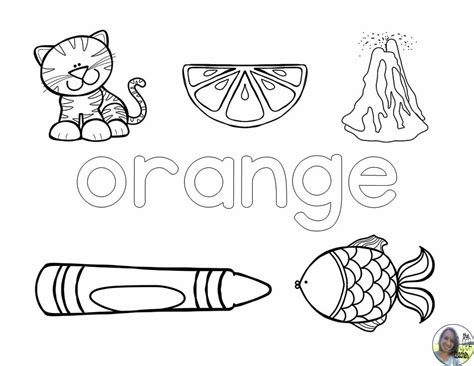 printable color orange coloring pages