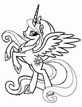 Celestia Coloring Princess Pages Printable Getcolorings Color sketch template