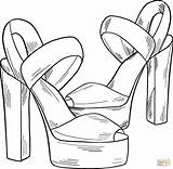 Coloring High Pages Heel Printable sketch template