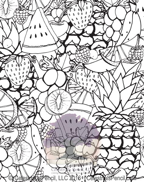 summer fruit summer fruit coloringbook illustration health