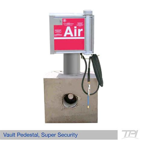 concrete vault pedestal coin operated air machine tpi texas