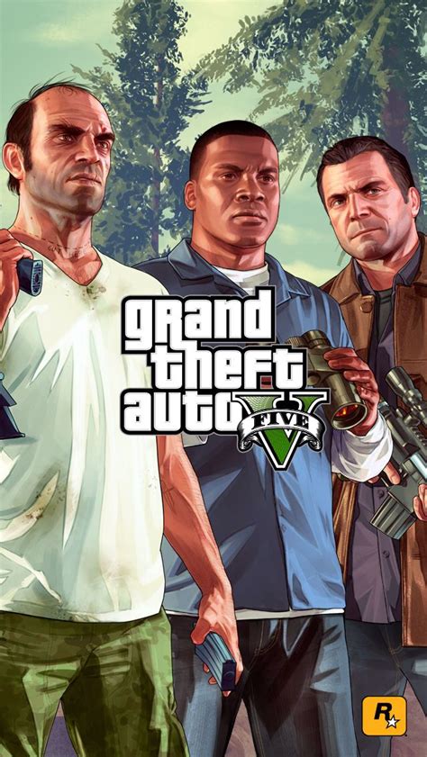 download gta 5 wallpaper franklin michael trevor