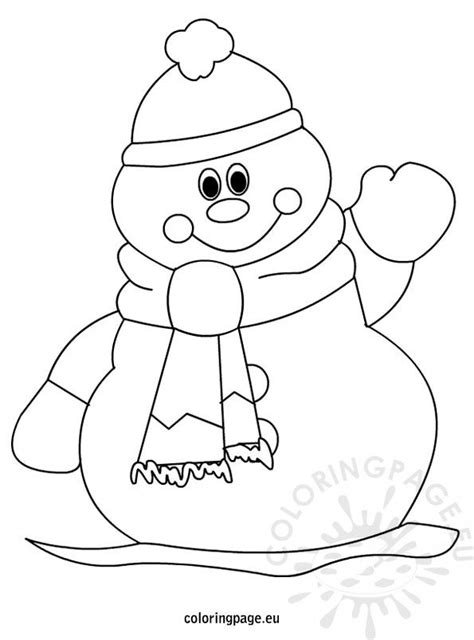 winter snowman coloring page  kids coloring page