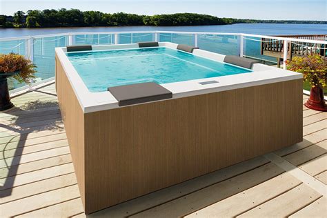 Above Ground Hot Tub Muse Gruppo Treesse Rectangular 8 Person