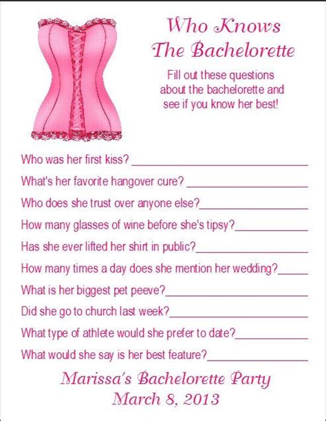 24 personalized who knows the bachelorette party game the bride dr who and brides