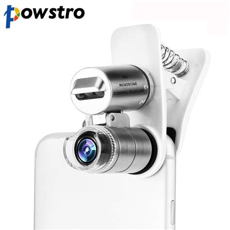 universal mobile phone microscope macro lens  optical zoom magnifier micro camera clip led