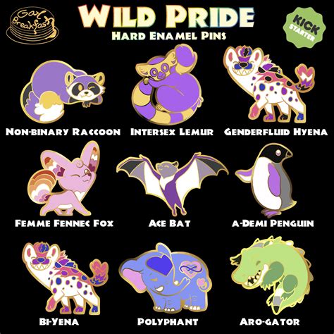 wild pride enamel pins · gay breakfast · online store