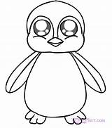 Penguin Drawing Cute Drawings Baby Pages Coloring Line Printable Paintingvalley Penguins sketch template