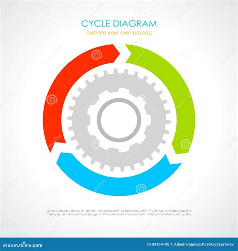 cycle diagram stock vector illustration  icon model