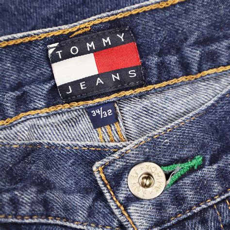 vintage tommy hilfiger baggy jeans taille  en  hip hop etsy