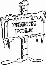Pole North Coloring Pages Sign Christmas Printable Clip Poles Clipart Mailbox South Color Santa Templates Bmp Untitled Wanted Poster Printables sketch template