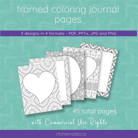 coloring journal framed pages ritchie media