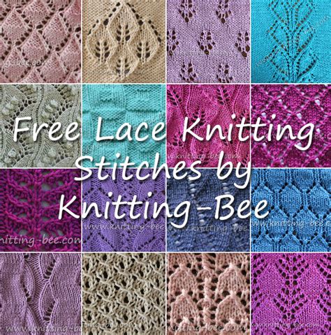 knitting lace stitches  written patterns   knitting