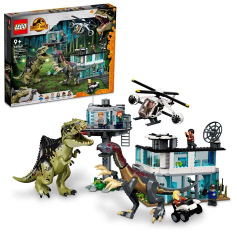 buy lego jurassic world giganotosaurus therizinosaurus attack