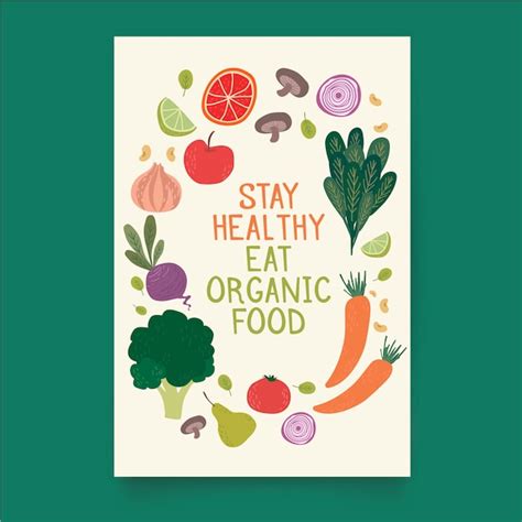 vector healthy food poster template