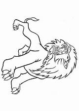 Lion Roaring Coloring Pages sketch template