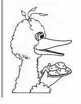 Bird Big Coloring Sesame Street Kids sketch template