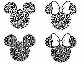 Svg Minnie Disney Mandala Choose Board Mouse sketch template