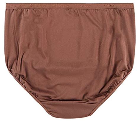 ellen tracy 3 pack full brief logo micofiber panties in brown lyst