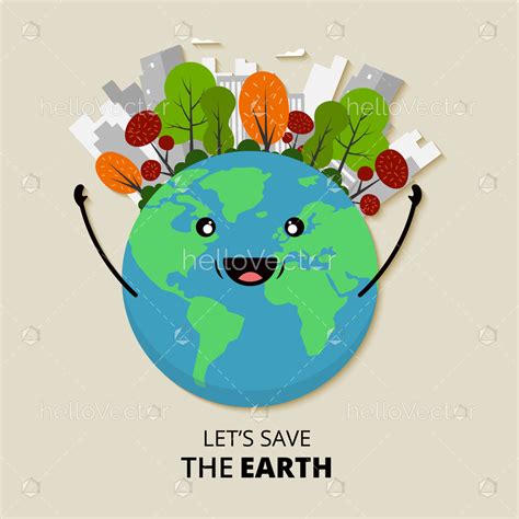 world environment day concept illustration happy green eco earth  graphics vectors
