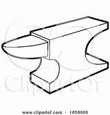 Anvil Coloring Outline Designlooter Clipart sketch template