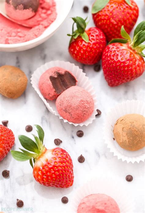vegan chocolate strawberry truffles recipe runner