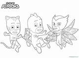 Pj Masks Mask Coloring Pages Printable Party Drawing Sketch Max Disney Owlette Gekko Color Junior Getdrawings Print Kids Book Happy sketch template