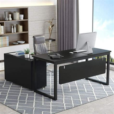 Tribesigns Modern L Shaped Computer Desk 55 Inch Large Executive