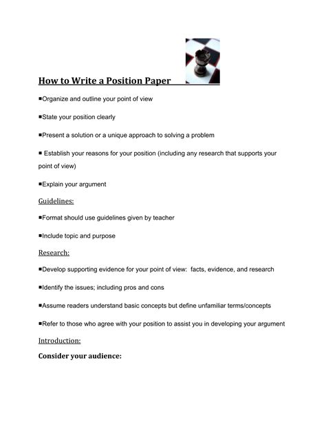 write  position paper
