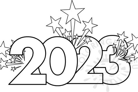 number   fireworks coloring page