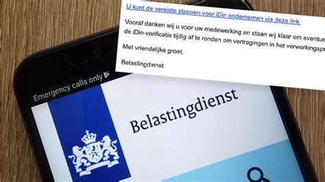 bericht van belastingdienst  idin en mislukte betaling voorlopige aanslag  nep opgelicht