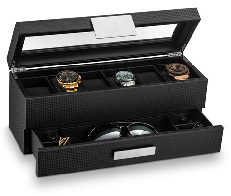 mua glenor   box  valet drawer  men  slot luxury  case display organizer