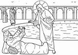 Coloring Man Pool Bethesda Jesus Heals Healing John Lame Pages Bible Peter Heal School Sunday Crafts Story Activities Sheets Clipart sketch template