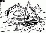 Coloring Excavator Pages Kids Construction Equipment Printable Truck Farm Color Machine Vehicles Digger Cards Dump Boys Colouring Getcolorings Working Games sketch template