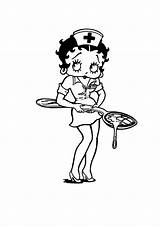 Betty Boop Coloring Nurse Clipart Pages Nurses Nursing Cliparts Clip Tattoos Library Angry Well Visit Printable Kleurplaat sketch template