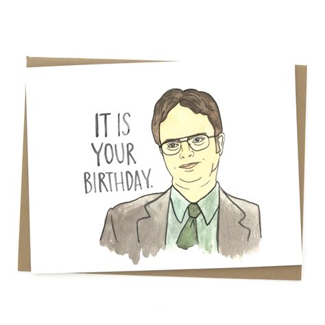 dwight schrute birthday card wholesale office birthday office cards