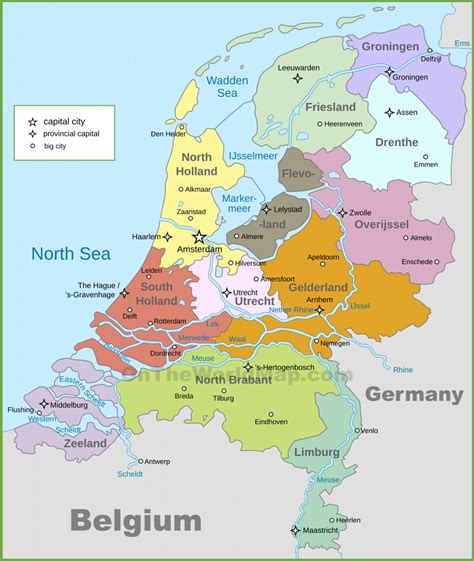 Netherlands Maps Maps Of Netherlands In Printable Map Of