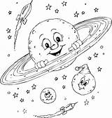 Saturn Coloring Planet Pages Kids Planets Printable sketch template
