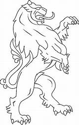 Coloring Pages Heraldry Arms Lion Coat Celtic sketch template