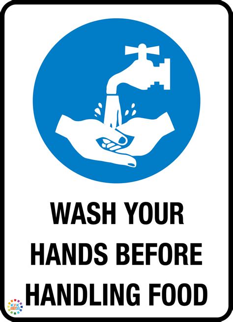 wash  handsbefore handlingfood kk signs