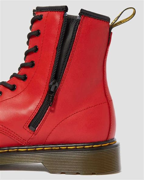 youth  leather lace  boots dr martens official