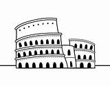Colosseo Coliseo Dibujos Colorare Colosseum Disegni Coliseu Monumentos Rome Stilizzato Edifici Colorear Monumenti Romano Acolore Partenone Bambini Scaricare Antica Romana sketch template