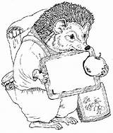 Coloring Pages Hedgehog Animals Wood Obtain Depending Various Card Use sketch template