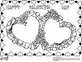 Coloring Pages Heart Valentine Rose Roses Hearts Printable Double Valentines Color Clipart Sheets Getcolorings sketch template
