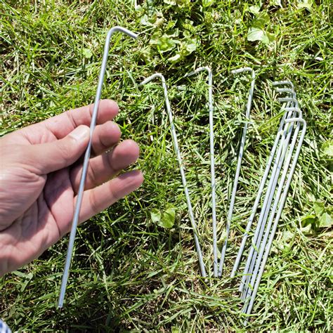 galvanized steel tent stakes multiple pack sizes solid steel tent pegs rust resistant metal