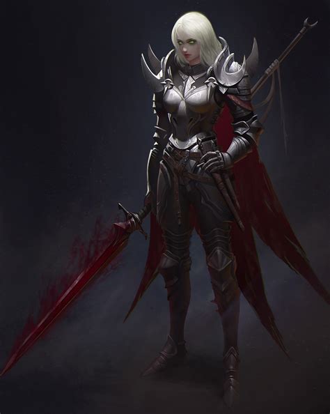 Artstation 血 Hl B Character Art Fantasy Female Warrior Fantasy