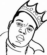 Biggie Smalls Tupac sketch template