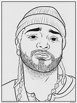 Coloring Cube Ice Rapper Bun Rap Pages Template Chainz sketch template