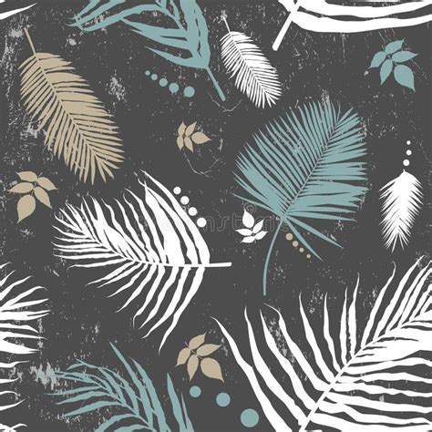 palm leaf seamless pattern stock vector illustration  textile